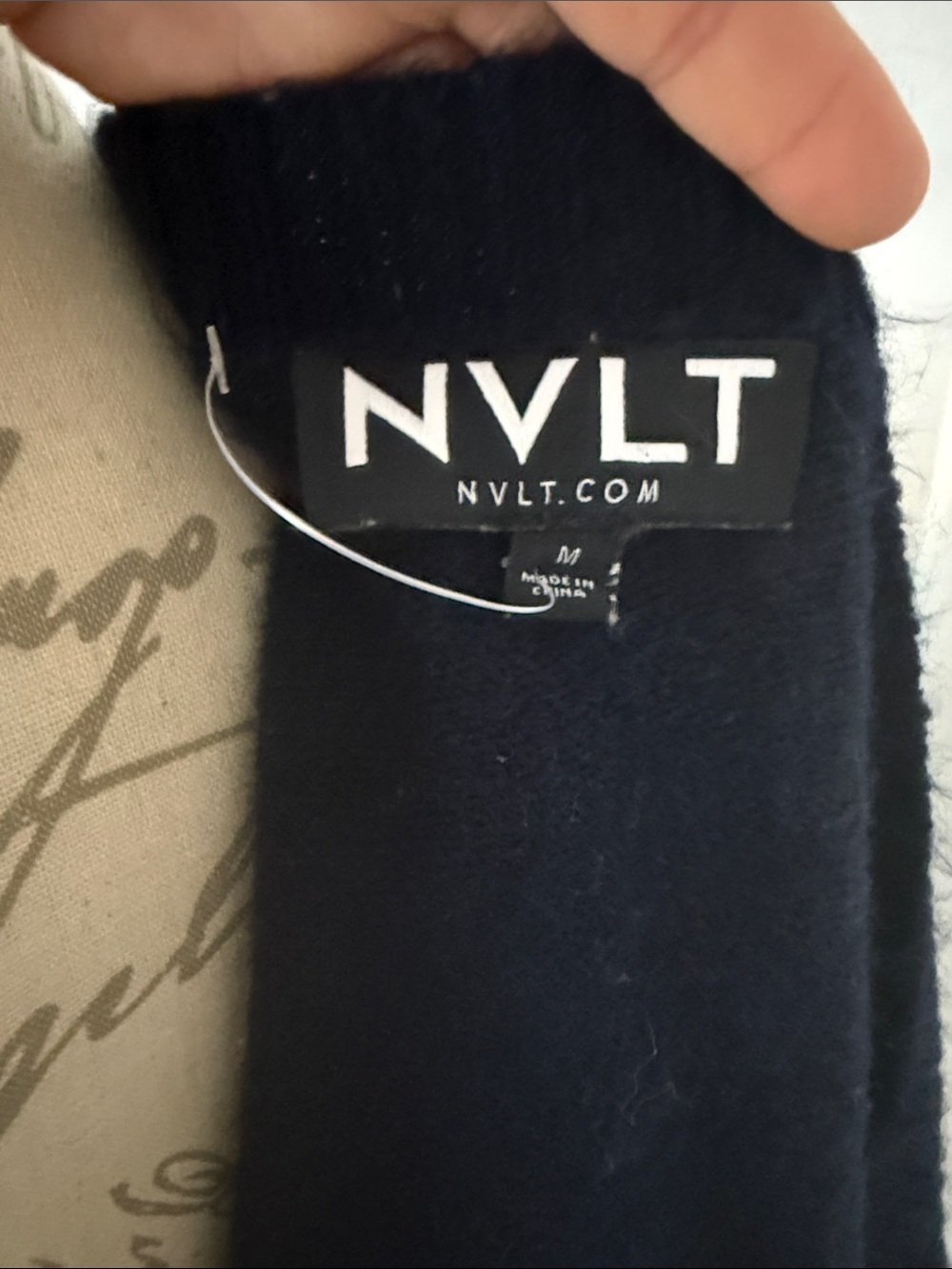 NVLT Embroidered Flower Navy Cardigan Sweater - Women Medium - Picture 8 of 8